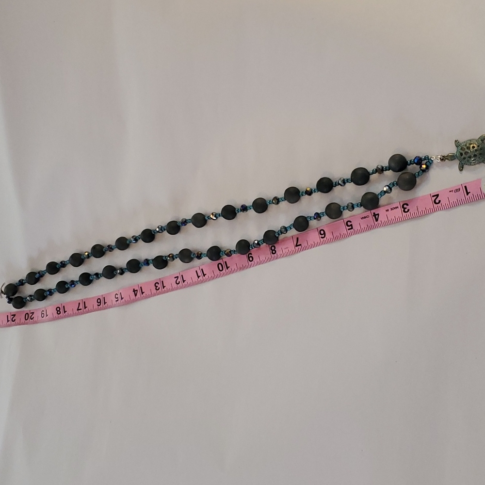 Hand Crafted Native American Turtle Necklace - image 3